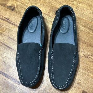 SPERRY Port Moc leather driving style loafer  NEW Size 7 gray/blackk